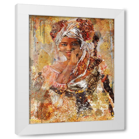 Tan African Dreams White Modern Wood Framed Art Print by Wiley, Marta