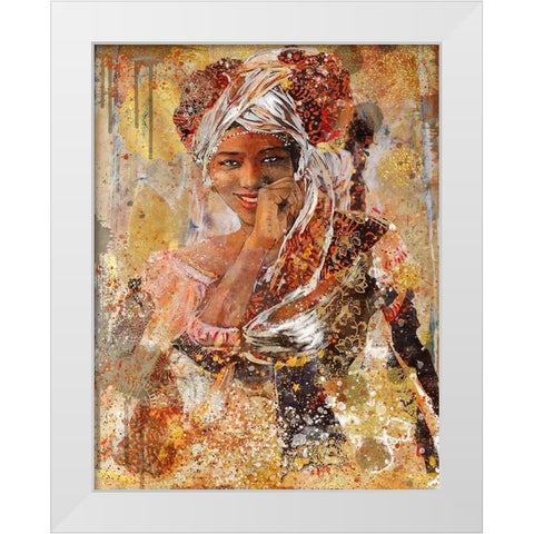 Tan African Dreams White Modern Wood Framed Art Print by Wiley, Marta