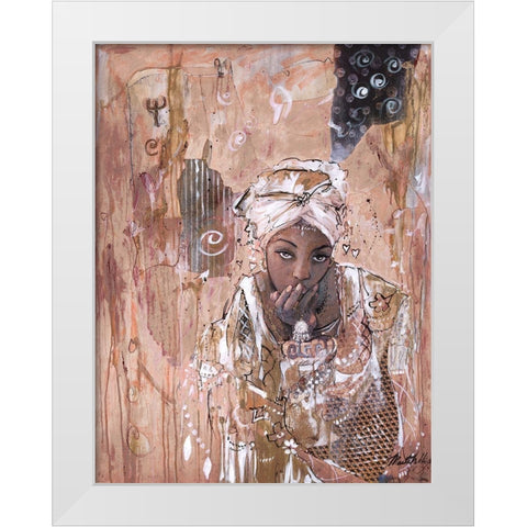 Secrets Kept White Modern Wood Framed Art Print by Wiley, Marta