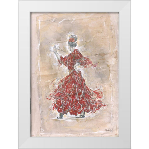 Flamenco White Modern Wood Framed Art Print by Wiley, Marta