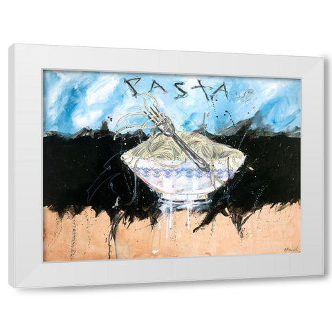 Pasta I White Modern Wood Framed Art Print by Wiley, Marta