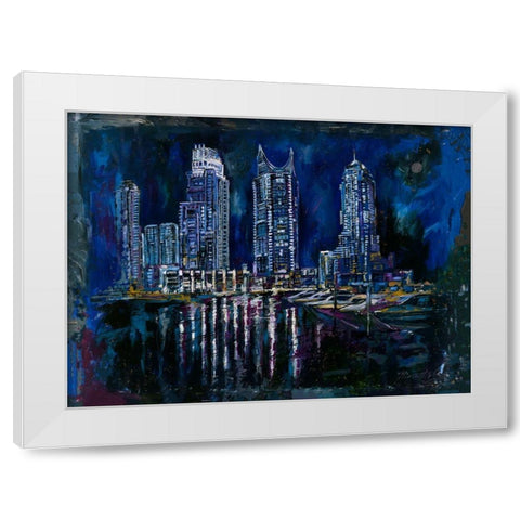 Dubai White Modern Wood Framed Art Print by Wiley, Marta
