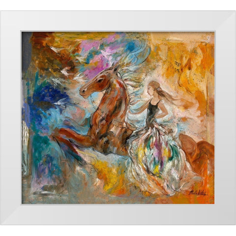 Colorful Fantasy White Modern Wood Framed Art Print by Wiley, Marta
