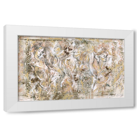 Masqurade White Modern Wood Framed Art Print by Wiley, Marta