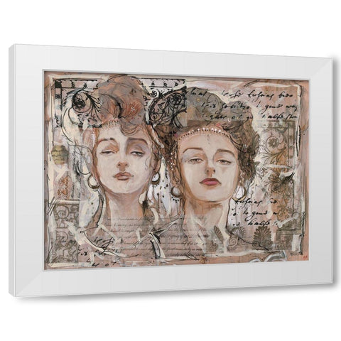 Beauty- Golden White Modern Wood Framed Art Print by Wiley, Marta