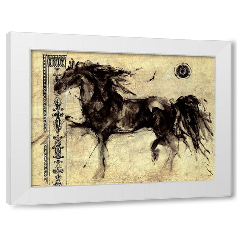 Lepa Zena- Crackle Border White Modern Wood Framed Art Print by Wiley, Marta