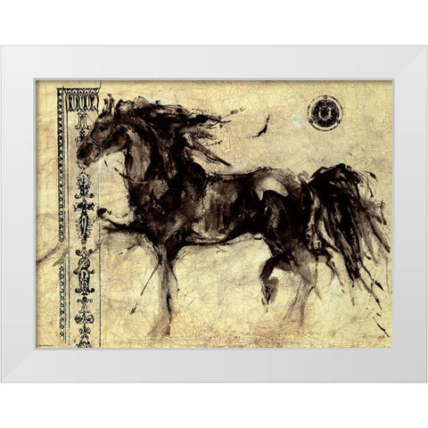 Lepa Zena- Crackle Border White Modern Wood Framed Art Print by Wiley, Marta