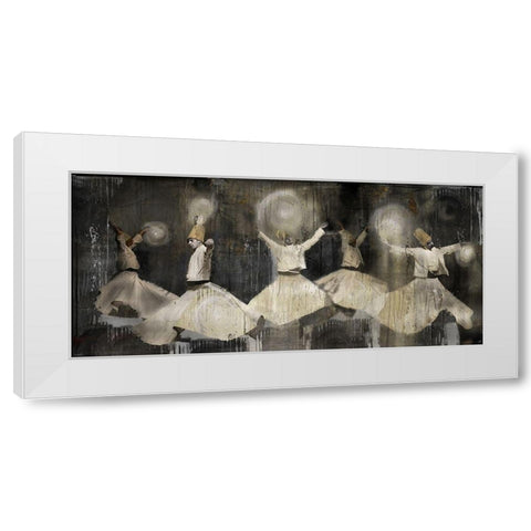 Sufi Dancer Men II White Modern Wood Framed Art Print by Wiley, Marta