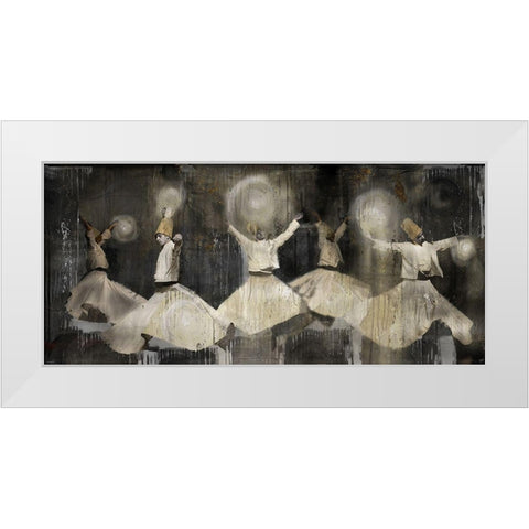 Sufi Dancer Men II White Modern Wood Framed Art Print by Wiley, Marta