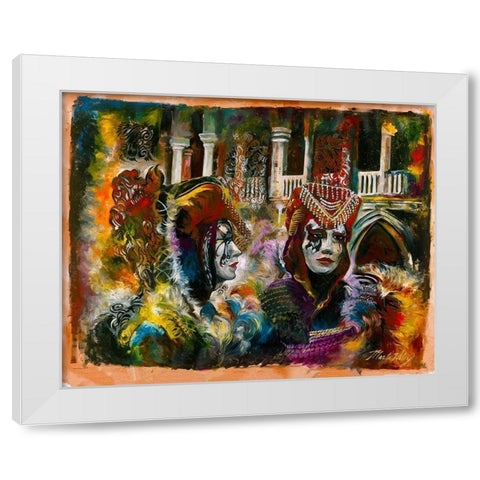 Venice Colorful  White Modern Wood Framed Art Print by Wiley, Marta