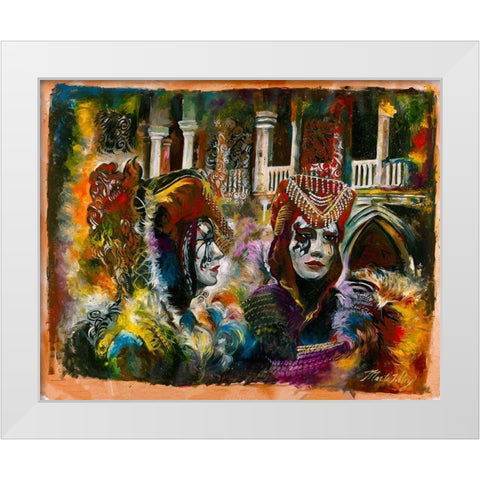 Venice Colorful  White Modern Wood Framed Art Print by Wiley, Marta