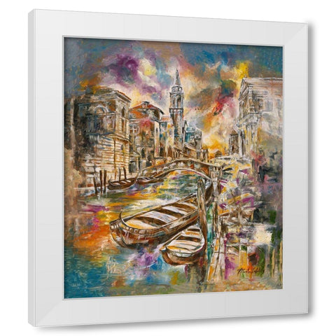 Italy, colorful White Modern Wood Framed Art Print by Wiley, Marta