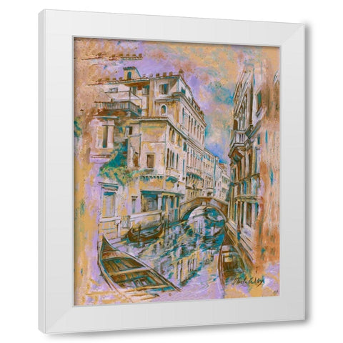 Italy beige, purple White Modern Wood Framed Art Print by Wiley, Marta
