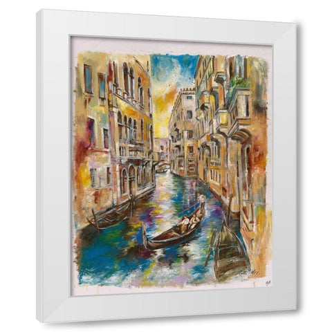 Golden Venice I White Modern Wood Framed Art Print by Wiley, Marta