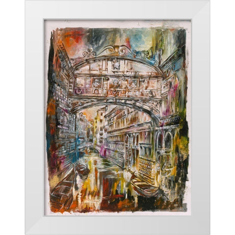 Gray Tones Venice White Modern Wood Framed Art Print by Wiley, Marta