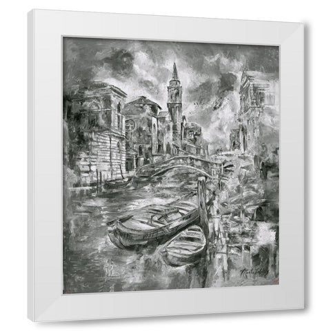 Black and White Sketch White Modern Wood Framed Art Print by Wiley, Marta