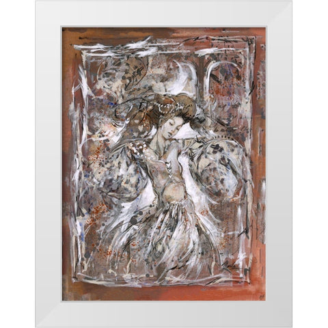 Sepia Dancer  White Modern Wood Framed Art Print by Wiley, Marta