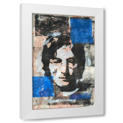 John Lennon White Modern Wood Framed Art Print by Wiley, Marta