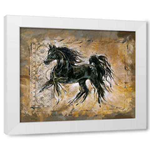 Jumper White Modern Wood Framed Art Print by Wiley, Marta