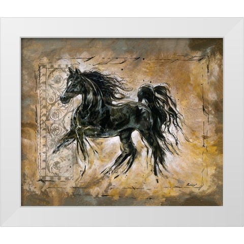 Jumper White Modern Wood Framed Art Print by Wiley, Marta