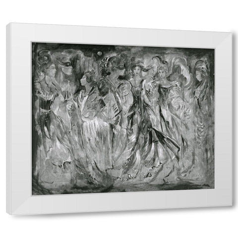 BandW Renaisaunce Sketch White Modern Wood Framed Art Print by Wiley, Marta