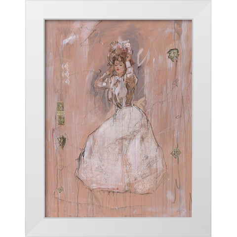 Lady I White Modern Wood Framed Art Print by Wiley, Marta