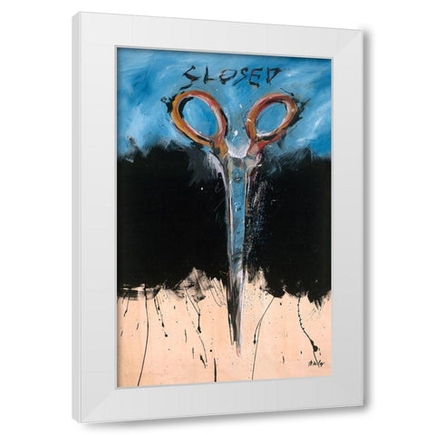 Closed White Modern Wood Framed Art Print by Wiley, Marta