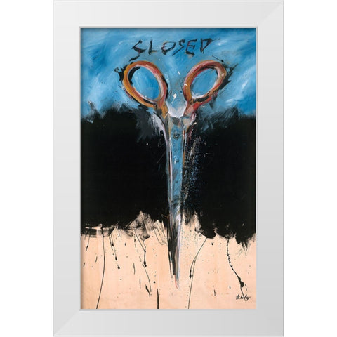 Closed White Modern Wood Framed Art Print by Wiley, Marta