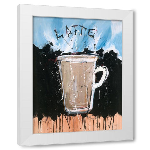 Latte White Modern Wood Framed Art Print by Wiley, Marta