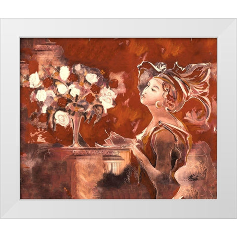 Hand Written Letter I White Modern Wood Framed Art Print by Wiley, Marta