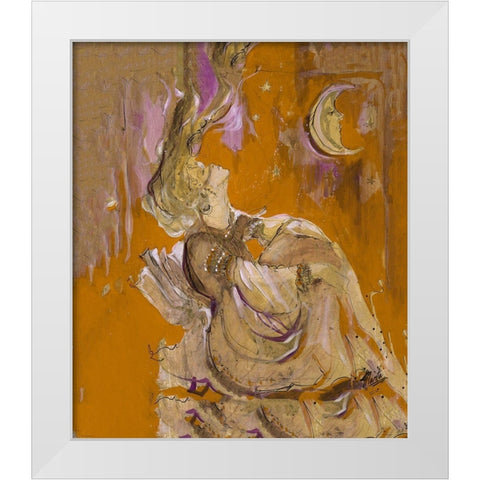 Golden  White Modern Wood Framed Art Print by Wiley, Marta