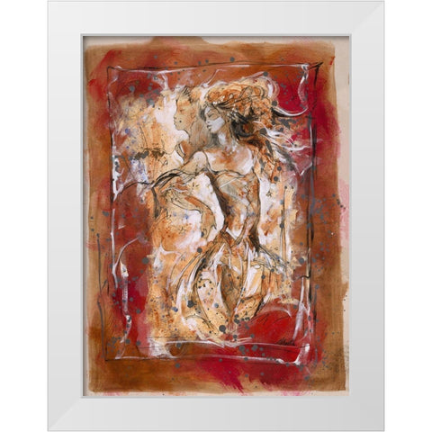 Lovers I- Sepia White Modern Wood Framed Art Print by Wiley, Marta