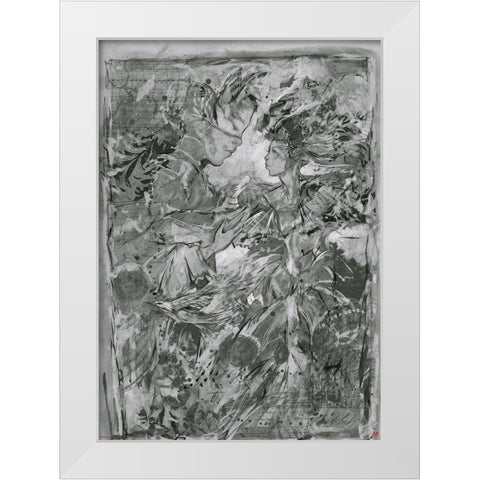 Dancer VI- BandW White Modern Wood Framed Art Print by Wiley, Marta
