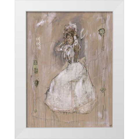 Vintage Beuty White Modern Wood Framed Art Print by Wiley, Marta
