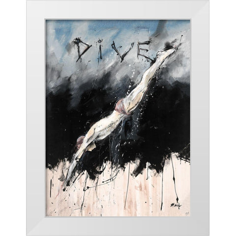 Dive Light Color White Modern Wood Framed Art Print by Wiley, Marta
