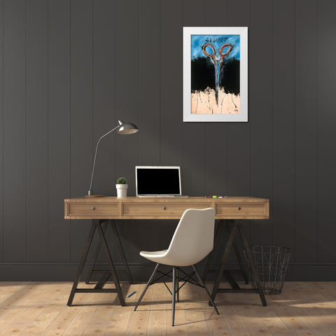 Closed colors White Modern Wood Framed Art Print by Wiley, Marta