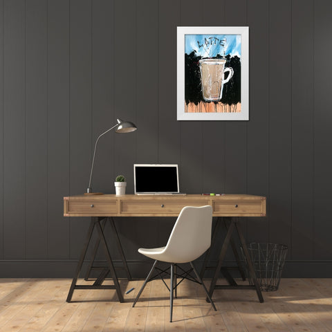 Latte Light colors White Modern Wood Framed Art Print by Wiley, Marta