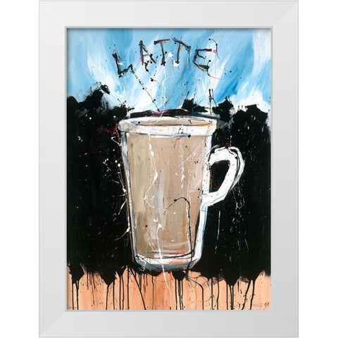 Latte Light colors White Modern Wood Framed Art Print by Wiley, Marta