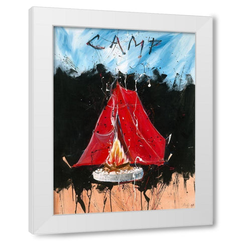 Camp Darker colors White Modern Wood Framed Art Print by Wiley, Marta