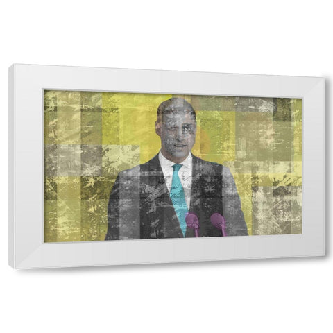 Prince William White Modern Wood Framed Art Print by Wiley, Marta
