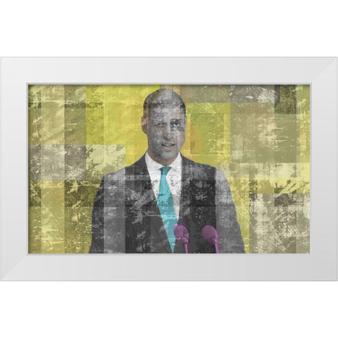 Prince William White Modern Wood Framed Art Print by Wiley, Marta