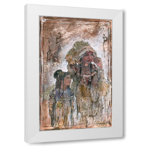 Golden Buddah White Modern Wood Framed Art Print by Wiley, Marta