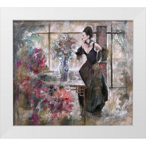Romantic Lady White Modern Wood Framed Art Print by Wiley, Marta