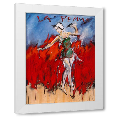 La Feme White Modern Wood Framed Art Print by Wiley, Marta