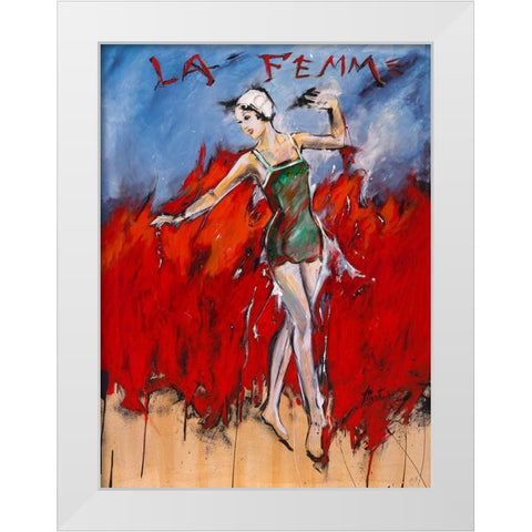 La Feme White Modern Wood Framed Art Print by Wiley, Marta