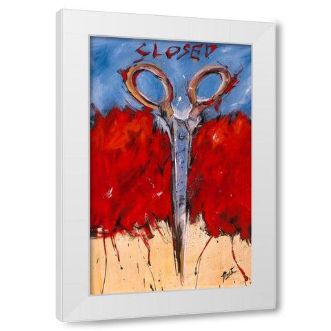 Closed White Modern Wood Framed Art Print by Wiley, Marta