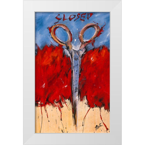 Closed White Modern Wood Framed Art Print by Wiley, Marta