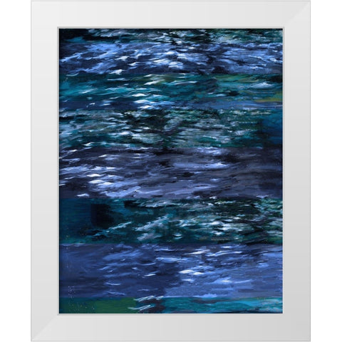 Abstract Blue XX White Modern Wood Framed Art Print by Wiley, Marta