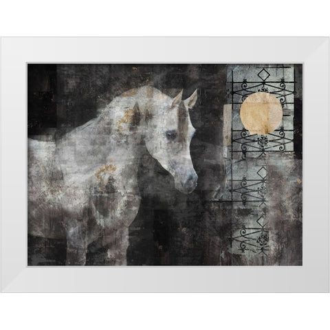 Horse in the sun White Modern Wood Framed Art Print by Wiley, Marta