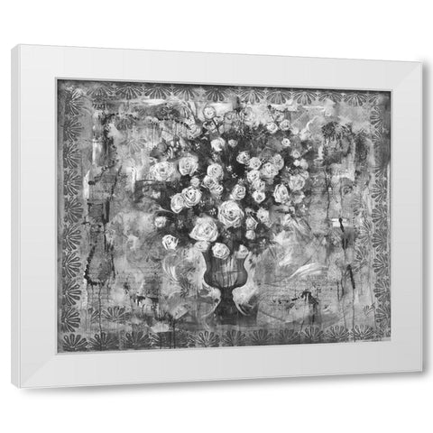 Floral II White Modern Wood Framed Art Print by Wiley, Marta